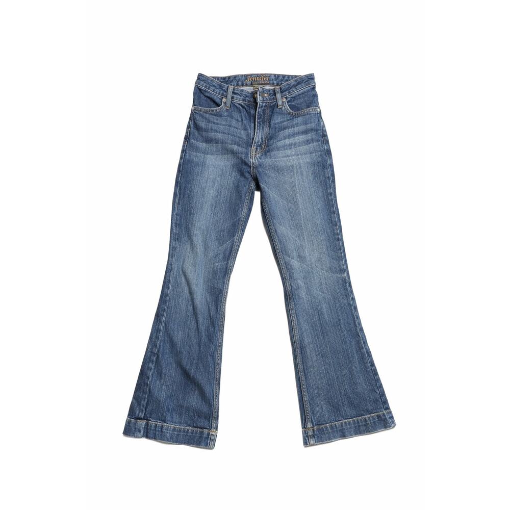 Kimes Ranch Jennifer Jeans 6/30 High Rise Wide Flare Leg Mid Wash Denim USA